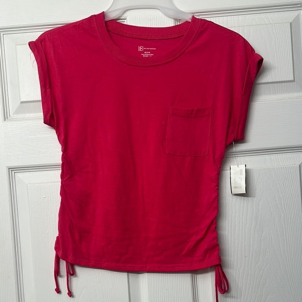 No Boundaries Juniors' Ruched T-Shirt Size M